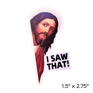 10/$10 Funny Jesus Sticker with Text - Meme